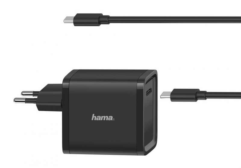 Блок питания Hama H-200005 USB-C Notebook Power автоматический 45W 5V-20V 3A 1xUSB от бытовой электросети