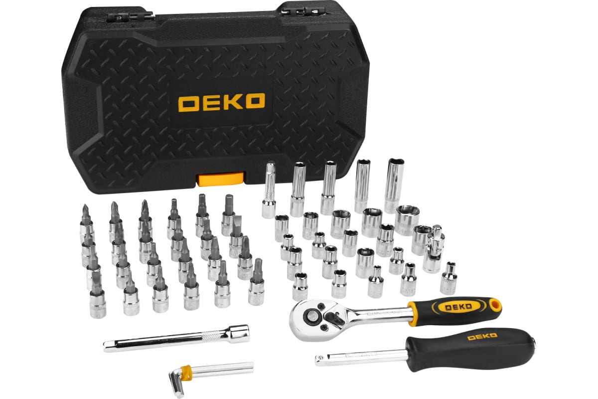 Набор инструментов Deko DKMT57 57 предметов (жесткий кейс)