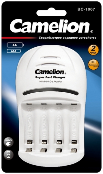 Зарядное устройство Camelion BC-1007, белый (9255)
