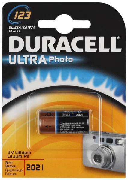 Батарея Duracell Ultra CR123A (1шт)