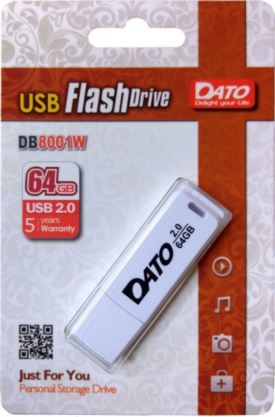 Флеш Диск Dato 64Gb DB8001W-64G белый