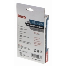 Хаб (разветвитель) Buro BU-HUB7-1.0-U2.0, черный