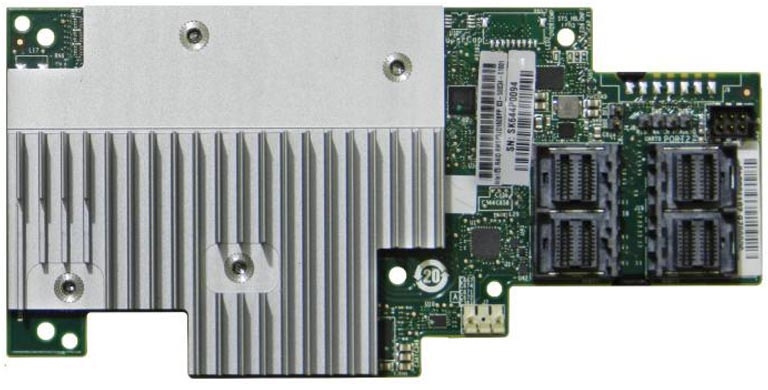 Tri-mode PCIe(NVMe)/SAS/SATA Storage Controller Mezzanine Module, 16 internal ports, SAS3416, 16 int. ports PCIe/SAS/SATA, JBOD only, SIOM PCIe x8 Gen3,, vertical connectors