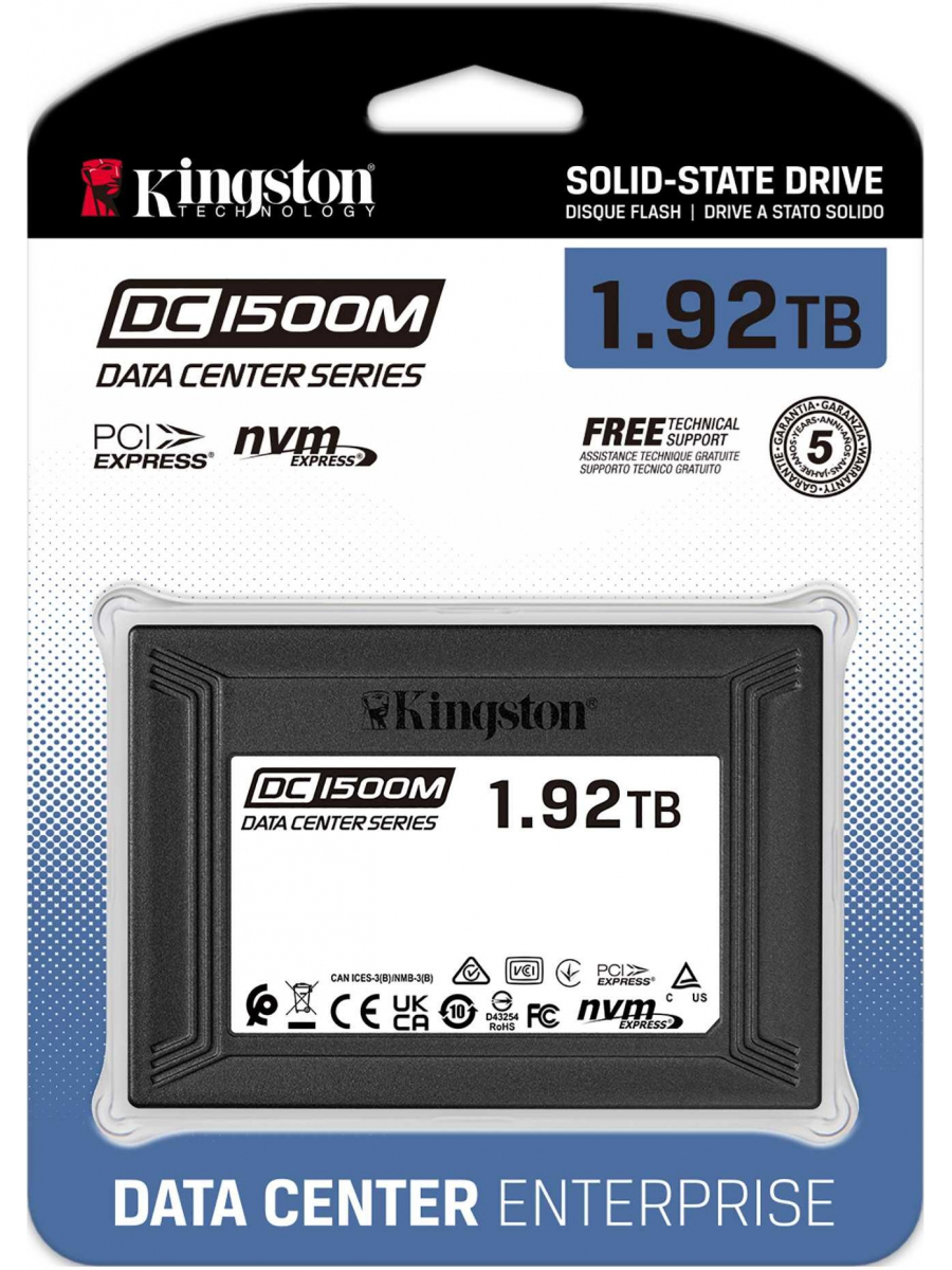 Накопитель SSD Kingston PCI-E 3.0 1920Gb SEDC1500M/1920G 2.5
