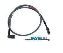 Кабель ADAPTEC SAS MSASX4 (SFF-8643) TO SFF-8087 2280200-R, черный 