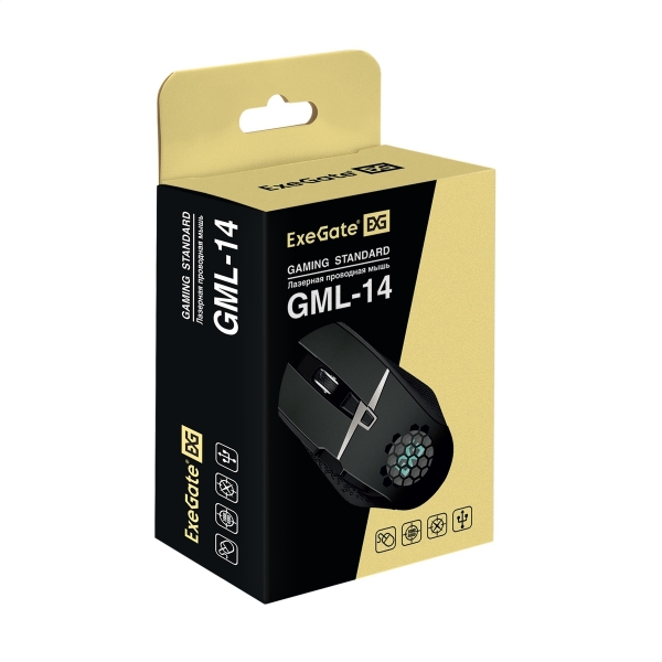 Игровая мышь ExeGate GML-14/черный (EX289490RUS)