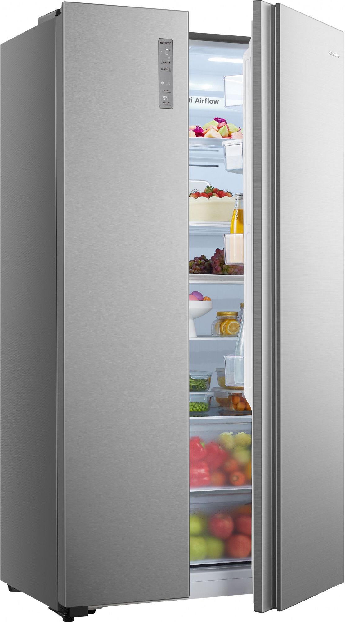 Холодильник Hisense RS677N4AC1, нержавеющая сталь