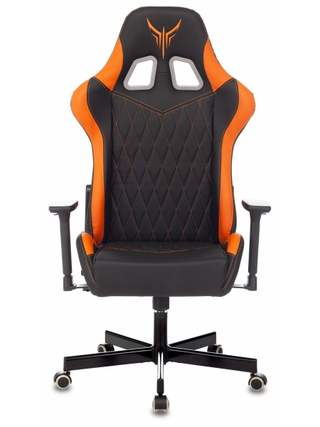 Кресло игровое Knight ARMOR черный/оранжевый ромбик эко.кожа с подголов. крестовина металл