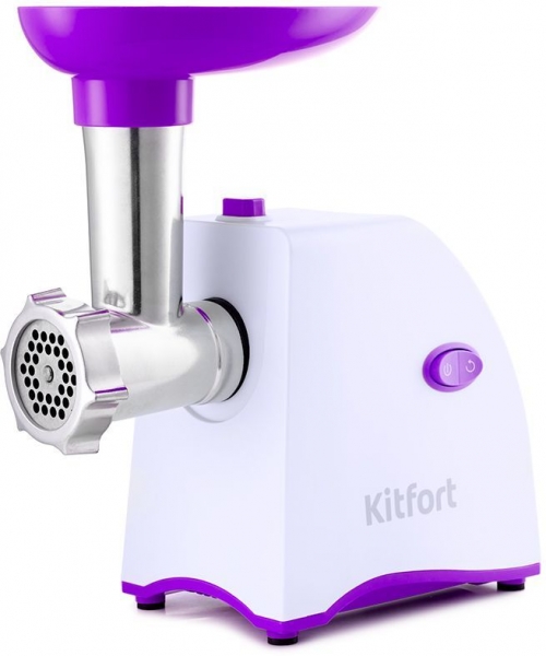 Мясорубка Kitfort КТ-2111-1, белый/фиолетовый