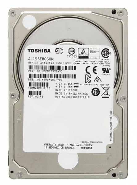 Жесткий диск Toshiba SAS 3.0 600Gb (AL15SEB060N)