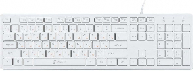 Клавиатура Oklick 500M, белая (1061586)