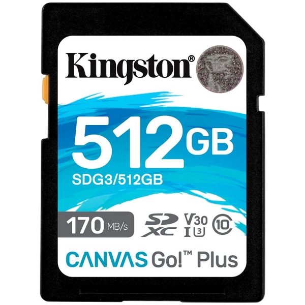 Карта памяти SDXC Kingston Canvas Go Plus 512GB