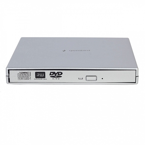 Внешний DVD-привод Gembird DVD-USB-02-SV, серебро