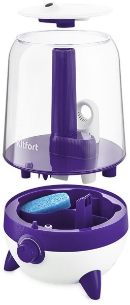 Увлажнитель воздуха Kitfort КТ-2828-1, белый/фиолетовый
