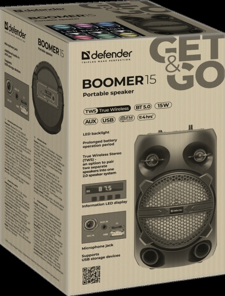 Портативная колонка Defender Boomer 15
