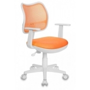 Бюрократ CH-W797/OR/TW-96-1 кресло (спинка сетка оранжевый сиденье оранжевый TW-96-1 (пластик белый) [664134]