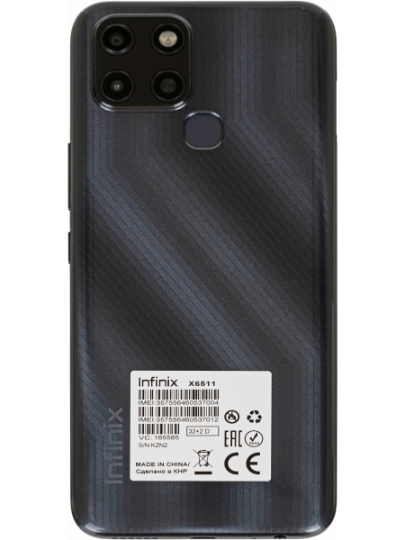 Смартфон Infinix Smart 6 X6511 32Gb 2Gb черный 6.6