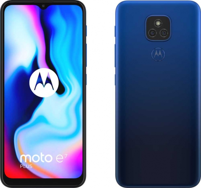 Смартфон Motorola XT2081-2 moto E7 Plus 64Gb 4Gb синий моноблок 3G 4G 6.5
