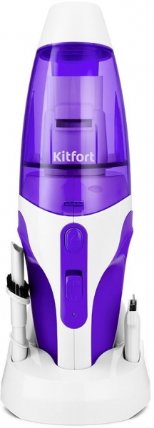 Пылесос ручной Kitfort КТ-5119-1, белый/фиолетовый