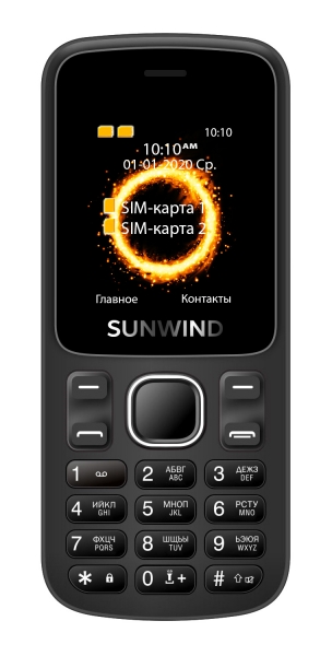Мобильный телефон SunWind A1701 CITI 32Mb, черный 