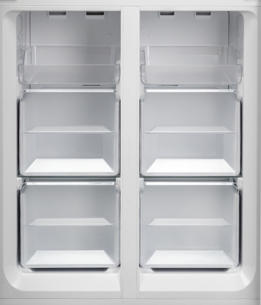 Холодильник Weissgauff WCD 337 NFB черное стекло 