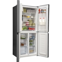 Холодильник Weissgauff WCD 337 NFB черное стекло 