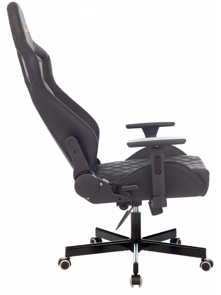 Кресло игровое Knight OUTRIDER черный ромбик эко.кожа с подголов. крестовина металл