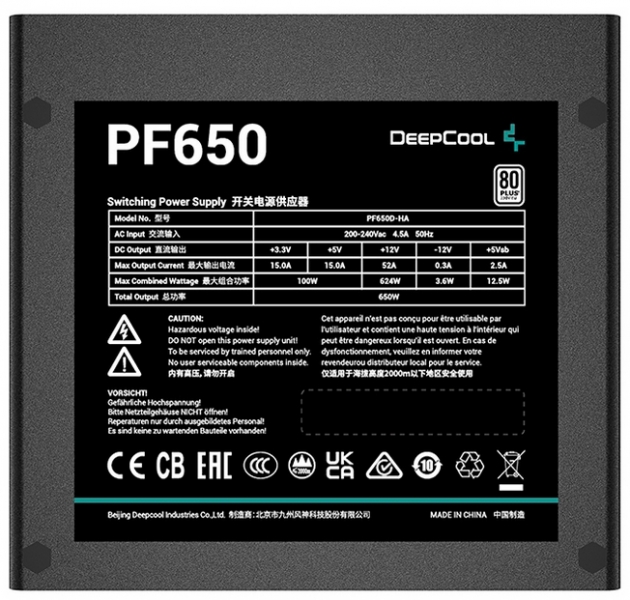 Блок питания Deepcool PF650 650W