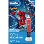 Зубная щетка электрическая Oral-B Kids Spiderman, красный (GIFTBOX)