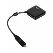 Разветвитель USB 3.2 Hama H-200116 USB Hub 4порт. черный (00200116)