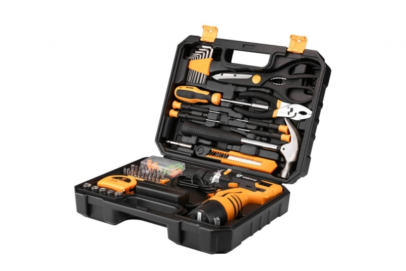 Аккумуляторная дрель-шуруповерт DEKO + набор из 104 инструментов для дома DKCD12FU-Li 104 tools + 063-4104