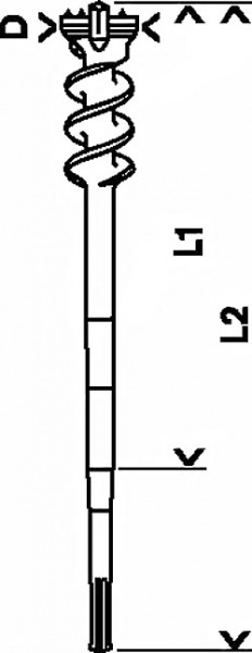 Бур SDS-max проломной (55x850/1000 мм) BOSCH 1618596458