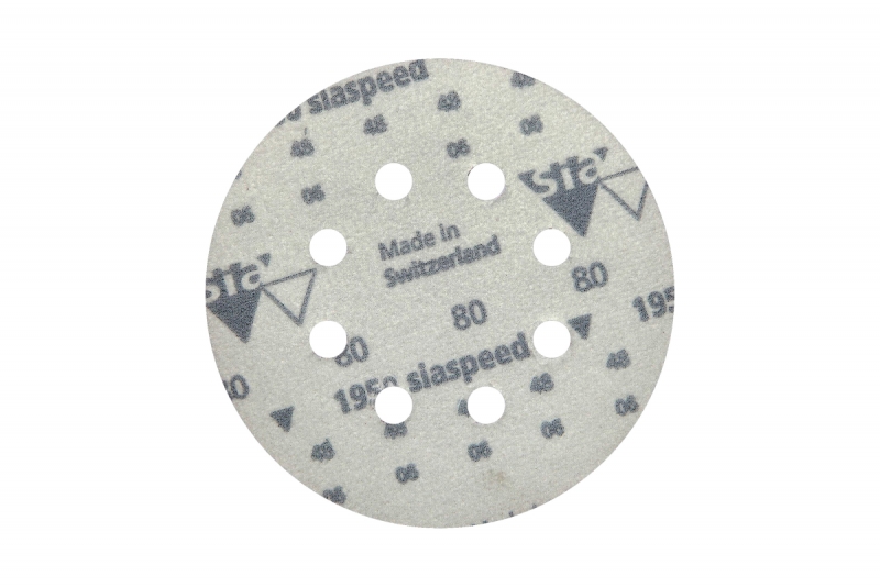 Круг шлифовальный на липучке siaspeed 1950 (50 шт; 125 мм; 8 отверстий; P80) sia Abrasives ss50-125-8-080
