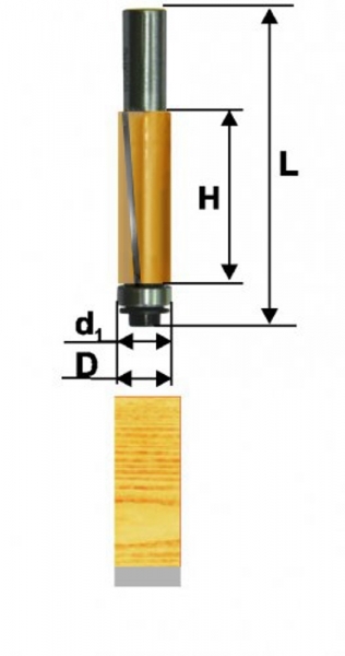 Фреза кромочная прямая (19х50.8 мм; хвостовик 12 мм) по дереву Энкор 10529