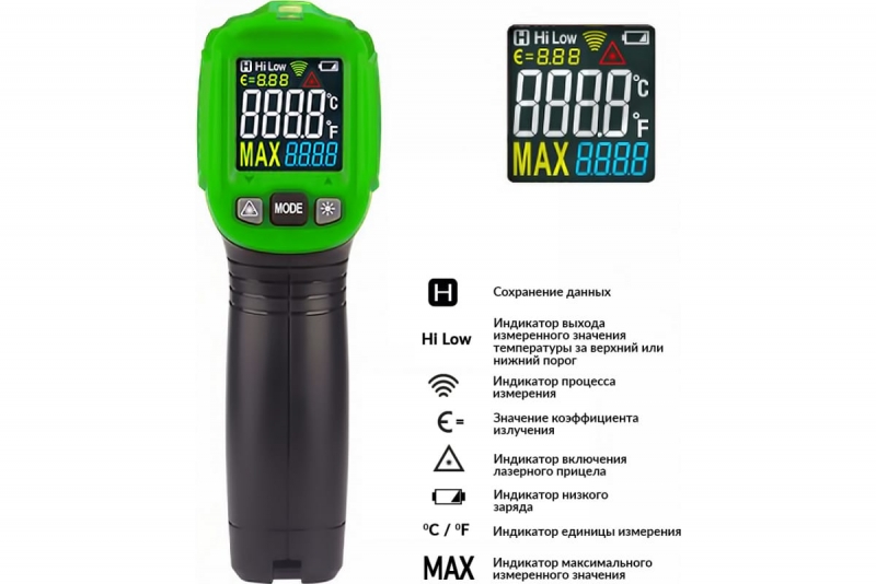 Бесконтактный термометр-пирометр iCarTool IC-M650
