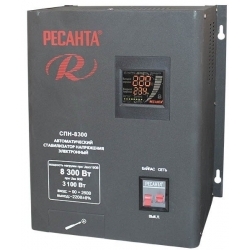 Стабилизатор напряжения Ресанта СПН-8300 электронный однофазный, черный