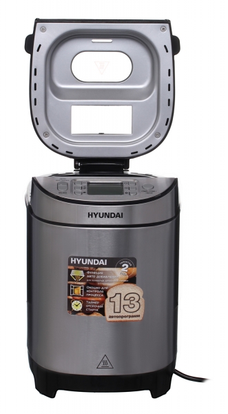 Хлебопечь Hyundai HYBM-M0313G, серебристый/черный