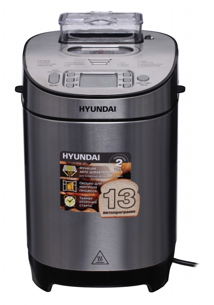 Хлебопечь Hyundai HYBM-M0313G, серебристый/черный