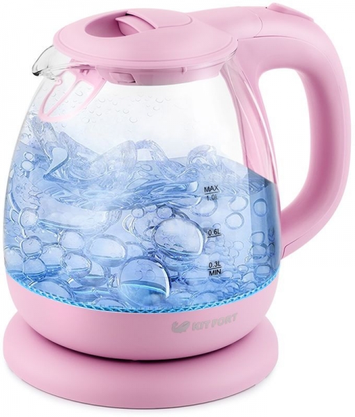 Чайник электрический Kitfort КТ-653-2, розовый 