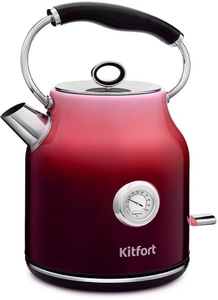 Чайник электрический Kitfort КТ-679-1, красный 