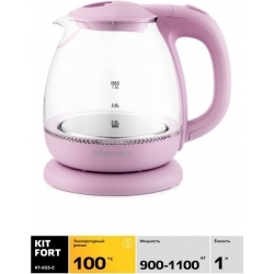 Чайник электрический Kitfort КТ-653-2, розовый 
