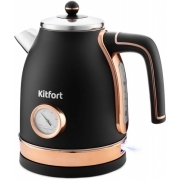 Чайник электрический Kitfort КТ-661, черный/серебристый 
