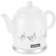 Чайник Kitfort КТ-691-2 белый/рисунок