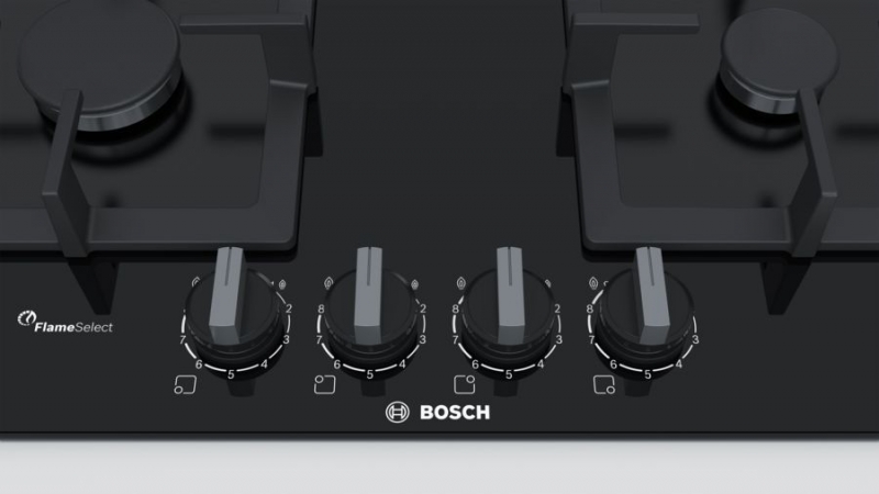 Газовая варочная поверхность Bosch PPH6A6B20R, черный