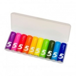 Батарейки алкалиновые ZMI Rainbow типа AA (NQD4001RT) (уп.10 шт.), цветные