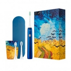 Электрическая зубная щетка Xiaomi (Mi) SOOCAS Electric Toothbrush (X3U Van Gogh Blue) (Футляр + 3 насадки), синяя