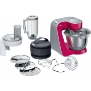 Кухонная машина Bosch MUM58420, рубиновый/серебристый