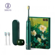 Электрическая зубная щетка (Mi) SOOCAS Electric Toothbrush (X3U Van Gogh Green) (Футляр + 3 насадки), зеленая