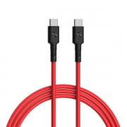 Кабель Type-C/Type-C Xiaomi ZMI Braided Cable 150 см MFI 3A 60W PD Материал оплетки нейлон/кевлар (AL353 Red), красный