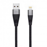 Кабель USB/Lightning Xiaomi ZMI MFi 200см 3A 18W PD Материал оплетки нейлон/кевлар (AL886) черный